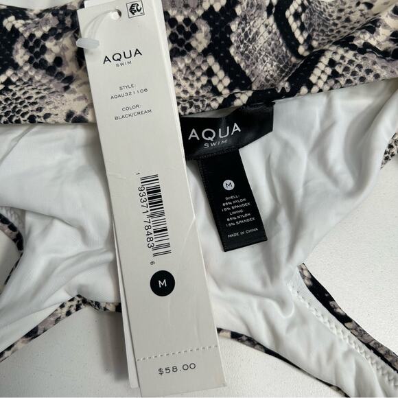 AQUA Swim Snake Print Halter Bikini Top - Picture 4 of 4